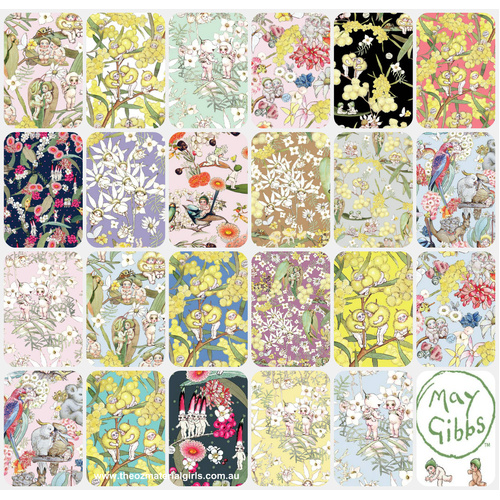 May Gibbs Snugglepot Cuddlepie Floral FQ Bundle