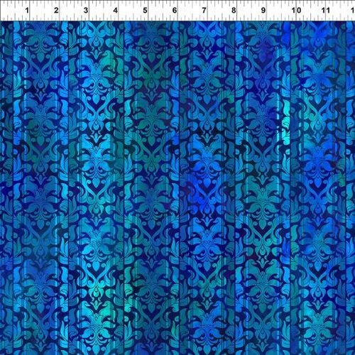 Fabric Remnant-Tapestry Digital Stripe Blue 40cm
