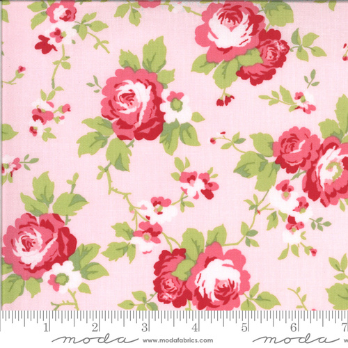 Fabric Remnant-Moda Sophie Main Floral Blossom Pink 51cm
