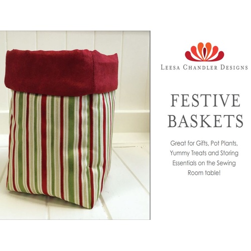 Festive Christmas Fabric Basket Kit - Beginner