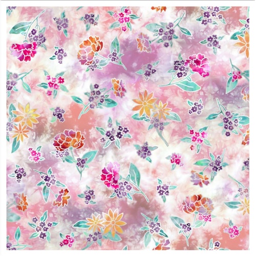 Super Sale Fire & Ice Tossed Floral Peach MASD10052-C