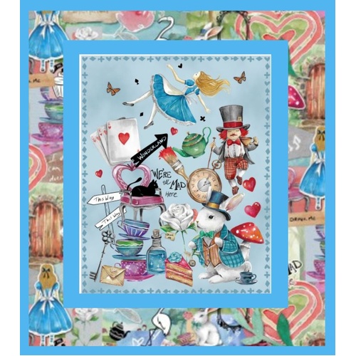 Alice in Wonderland Quilt Panel Kit - Beginner 