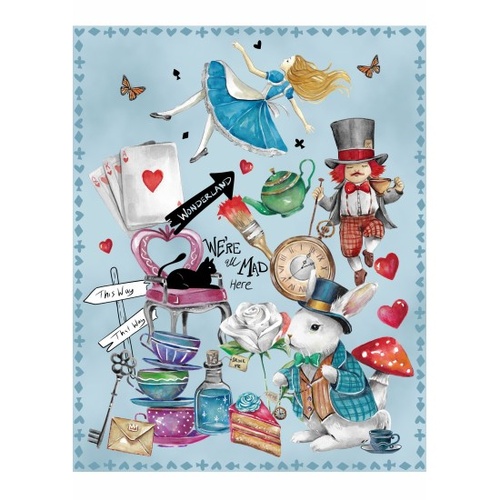 Alice in Wonderland Quilt Panel 