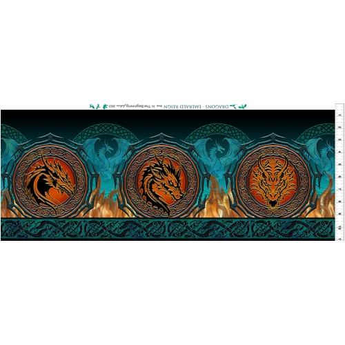 Dragons Emerald Reign Digital Medallion Stripe 22DRG-1