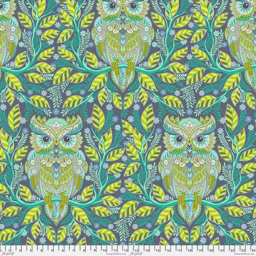 Tula Pink Full Moon Forest  II Hootie Patootie Owls 24" PWTP244.Starlight