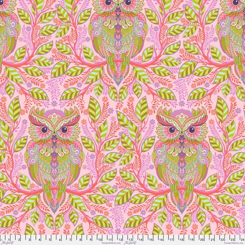 Tula Pink Full Moon Forest  II Hootie Patootie Owls 24" PWTP244.Honey