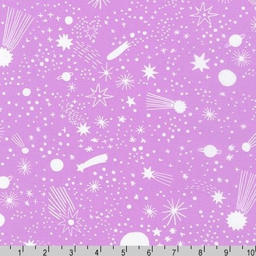 $6.95/Metre -Magical Rainbow Unicorns Galaxy Stars Lavender