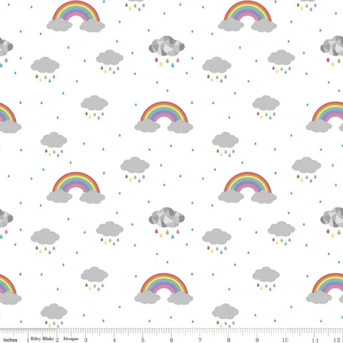RILEY BLAKE Super Sale Dream In Colour Rainbows White 10772