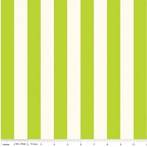 RILEY BLAKE Super Sale 1" Le Creme Stripe Lime C650-32