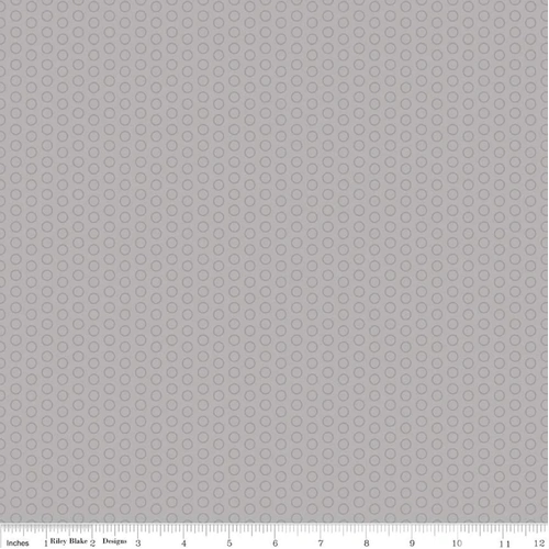 RILEY BLAKE Super Sale Circle Dot Tonal Grey C445	