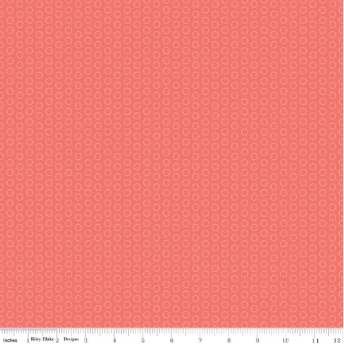 RILEY BLAKE Super Sale Circle Dot Tonal Coral C445