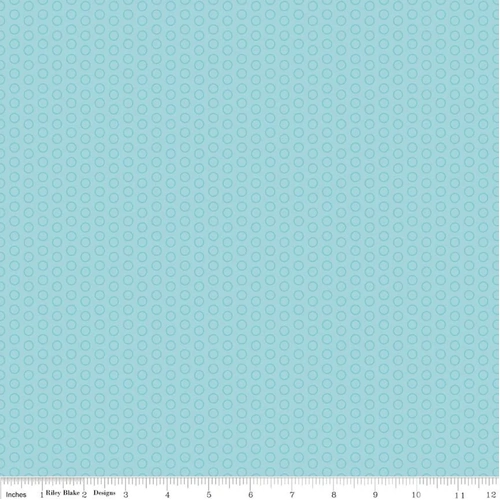 RILEY BLAKE Super Sale Circle Dot Tonal Aqua C445