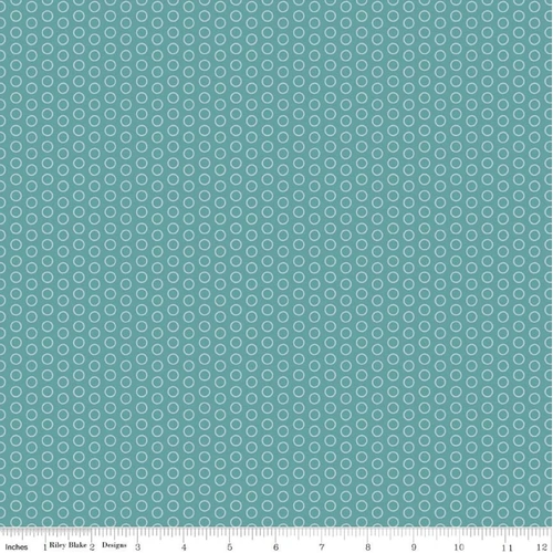 RILEY BLAKE Super Sale Circle Dot Tonal Teal C445