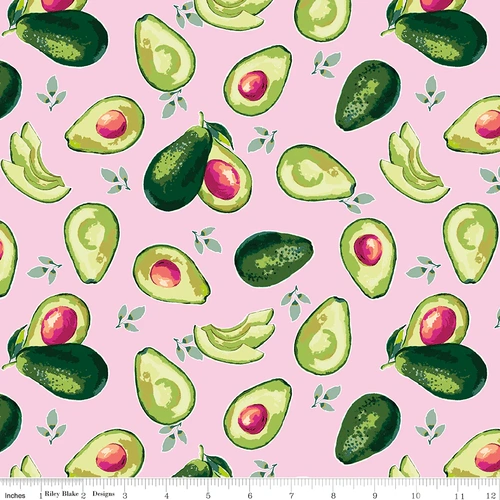 RILEY BLAKE Super Sale Lucy June Avocado's Pink C11223