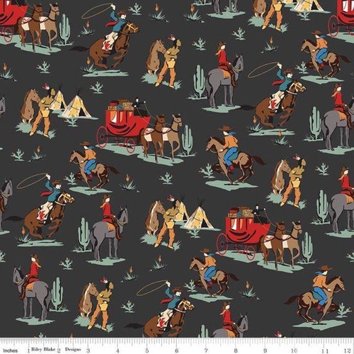 RILEY BLAKE Super Sale Cowboy Country Charcoal C8300