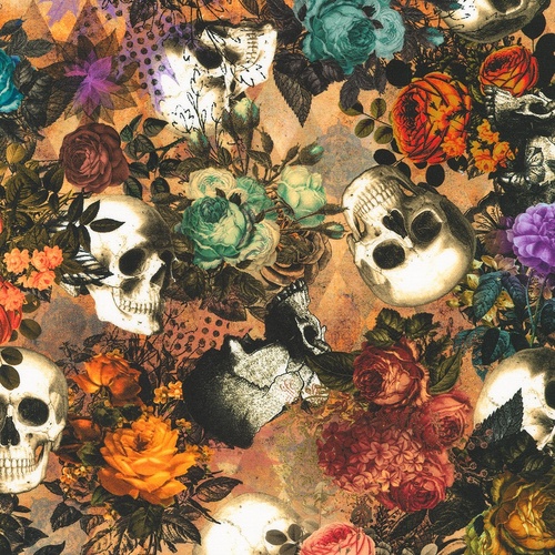 Super Sale Dreadful Delights Skulls Roses Bone 22474-284