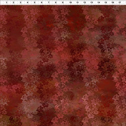 Fabric Remnant-Diaphanous Digital Enchanted Vines Spice 83cm