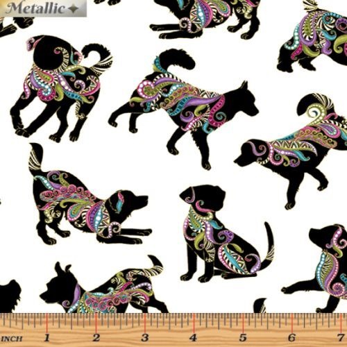 Fabric Remnant-Dog On It Hot Diggity Small 98cm