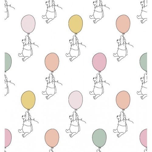 Fabric Remnant- Disney Winnie the Pooh Nursery Balloons 67cm