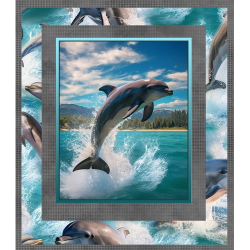 Marine Marvels Dolphin Turtle Sea Life Quilt Panel Kit