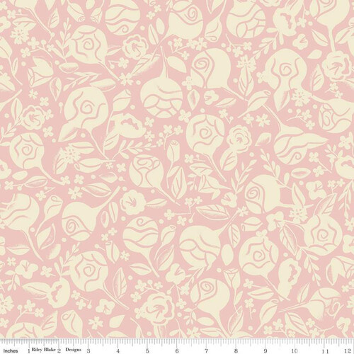 $6.95/Metre -Beauty & the Beast Floral Pink C9532