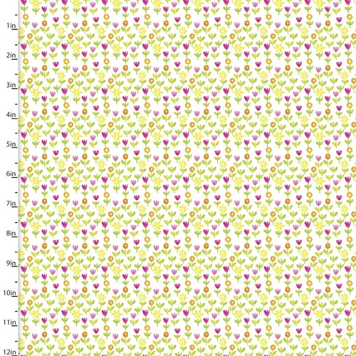 Super Sale Happy Meadow Watercolour Floral White FT12318 