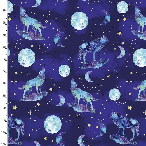 Super Sale Arctic Wonder Howling Wolf Wolves Navy FT19435 