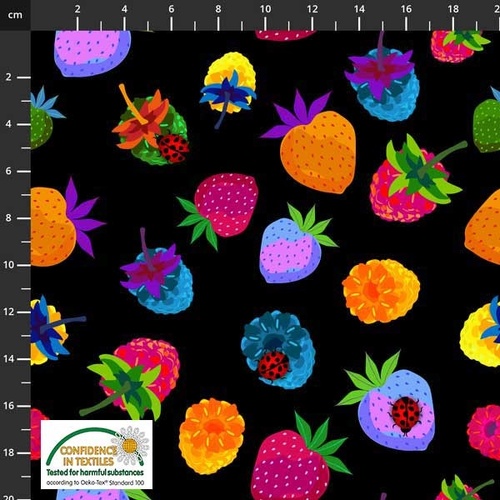 Super Sale Stof Strawberry Ladybug Love 4501 978 