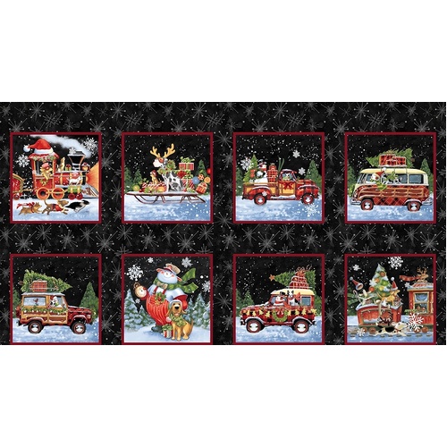 Super Sale Snow Dog Express Blocks 24" Panel BQ6355 099