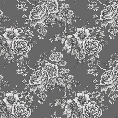 Super Sale Roses Wideback Backing 108" Wide Grey BQ8294 095
