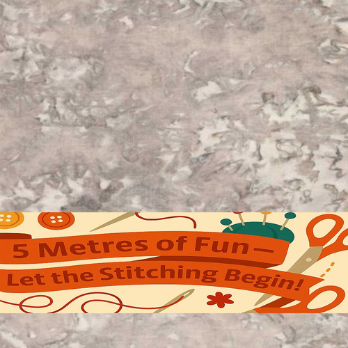 Super Sale - 5 Metres - Sew Much for Less! - Dewdrops Metallic Pastel Clay