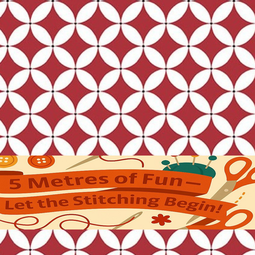 Super Sale - 5 Metres - Sew Much for Less! - Circles 353-10