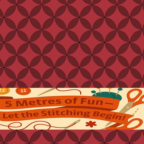 Super Sale - 5 Metres - Sew Much for Less! - Circles 353-19