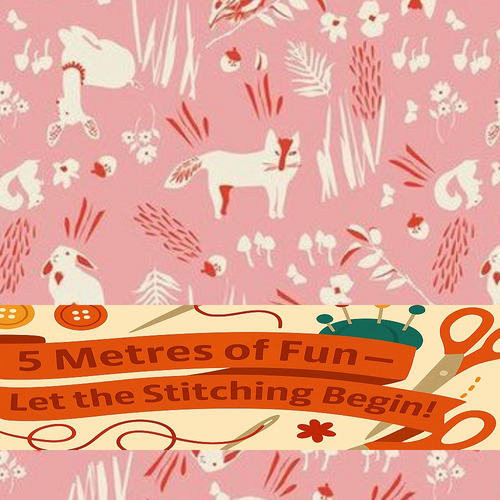 Super Sale - 5 Metres - Sew Much for Less! - Woodland Animals 126.108.03.1