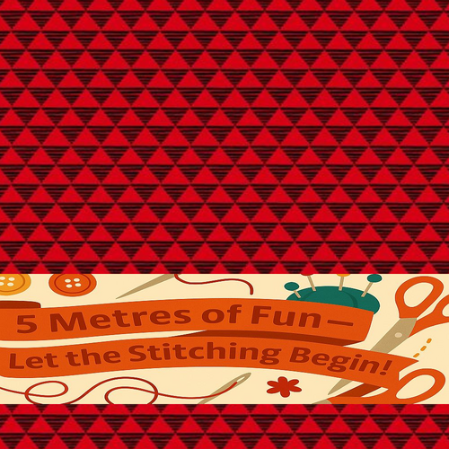 Super Sale - 5 Metres - Sew Much for Less! - Triangles  10225-2