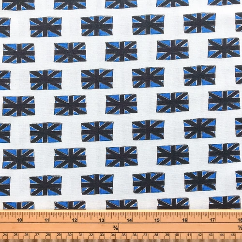 RILEY BLAKE Super Sale Union Jack British Flag Blue C3844 