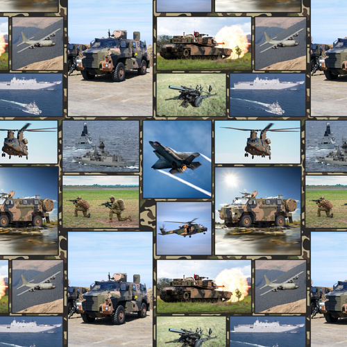 Respect ANZAC Soldiers Collage Army Navy Air Force 4102D