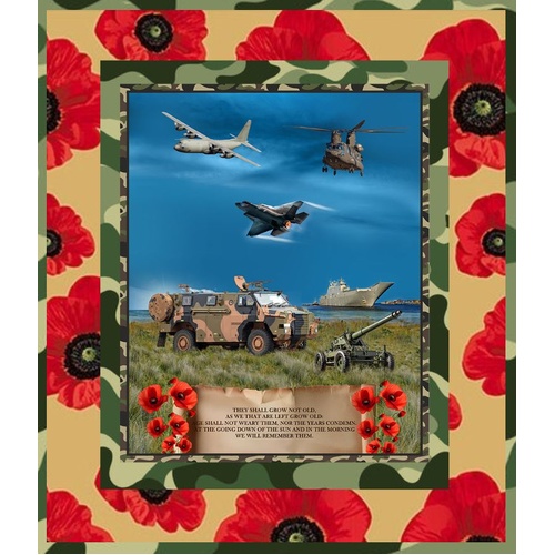 Respect ANZAC We Will Remember Them Quilt Kit #1
