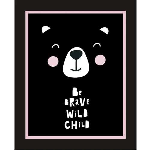 Super Sale Be Brave Wild Child Cot Quilt Panel DV6431