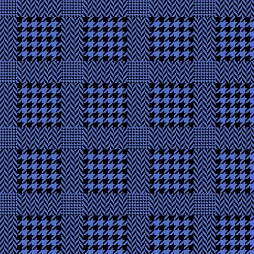 Super Sale Iconic Houndstooth Check Royal Blue A1227B 