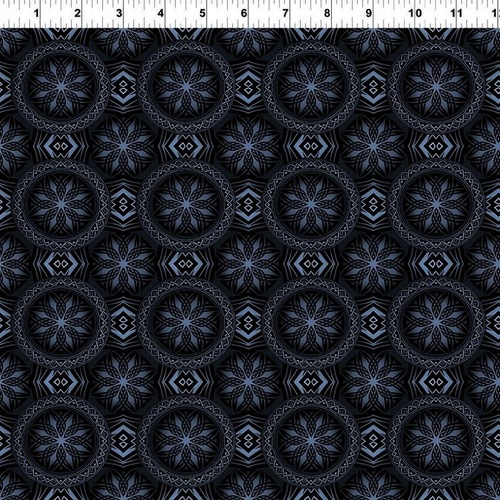 Fabric Remnant-Dragons Blue Fury Digital Medallions 38cm