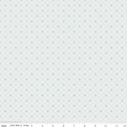 Fabric Remnant-Abbie's Garden Lattice Off White 60cm