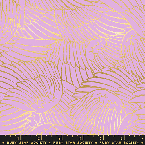 Fabric Remnant-  Ruby Star Florida Wild Wings Macaron 76cm