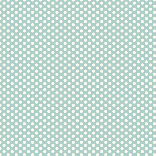 Fabric Remnant- Devonstone Polked Polka Dots Aqua 48cm