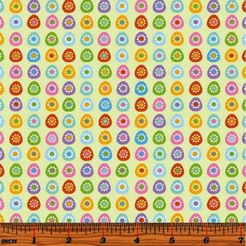 Fabric Remnant- Some Bunny Loves You Eggs 98cm
