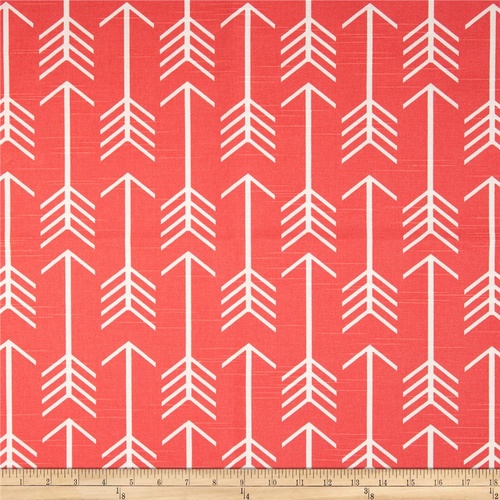 $6.95/Metre -  Arrow Canvas Coral 