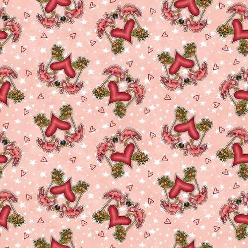 Two By Two Noah's Ark Love Heart Flamingos Pink 1756-22