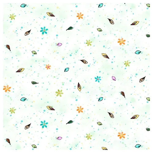 Super Sale Flower to the Sun Petal Toss White Turquoise PB5567