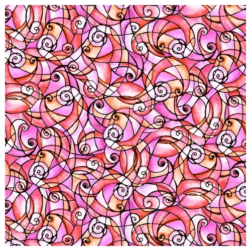 Super Sale Flower to the Sun Stained Glass Swirl Pink PB5565PJ