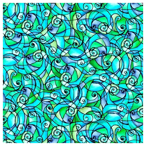 Super Sale Flower to the Sun Stained Glass Swirl Green PB5565GT